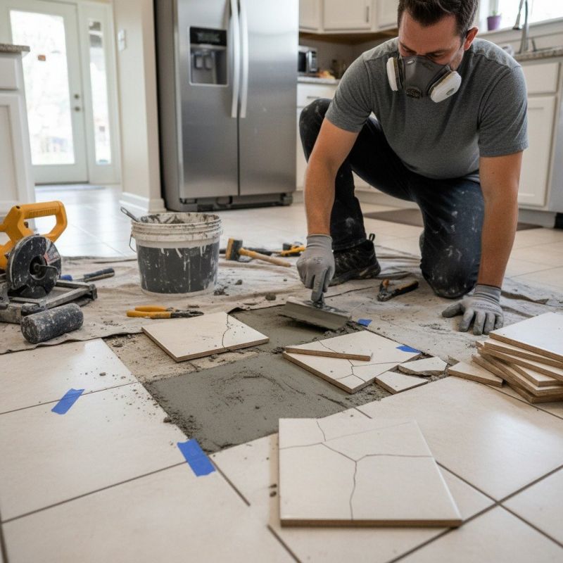 Local Tile Floor Repair pros at work